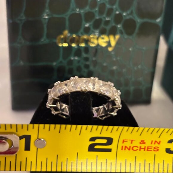 Dorsey Theodora Double Trillion Ring (White Sapphires) in Silver - size 8 - Picture 8 of 16